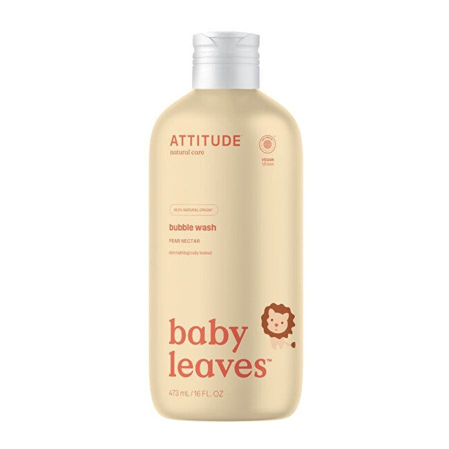 Attitude Baby shower gel med pærejuice aroma Baby Leaves 473 ml