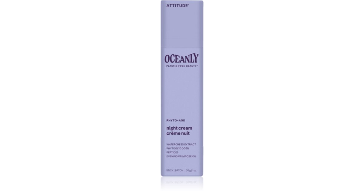 Attitude Cremă de noapte Oceanly împotriva tuturor semnelor de îmbătrânire cu peptide 30 g