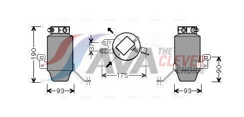 Dryer, air conditioning AVA QUALITY COOLING BWD299
