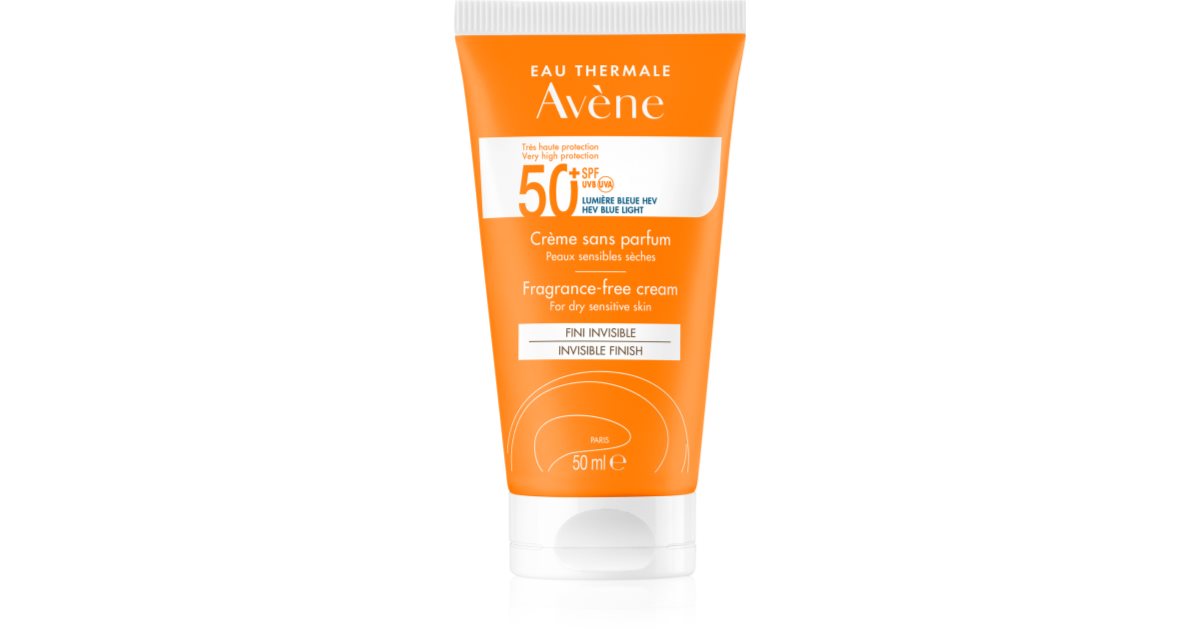Avène Solar SPF50+ Cream Without Fragrance Invisible Finish Very High Protection 50ml
