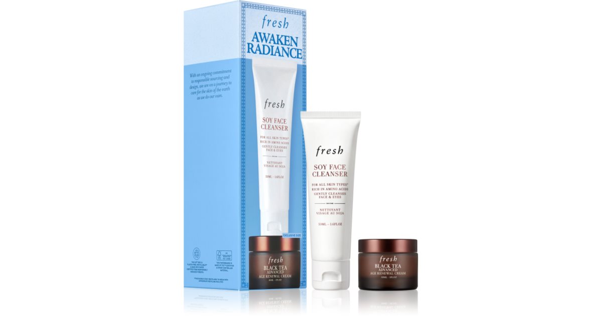 fresh Awaken Radiance facial care set cleansing gel make-up remover 50 ml + anti-aging moisturizer 30 ml