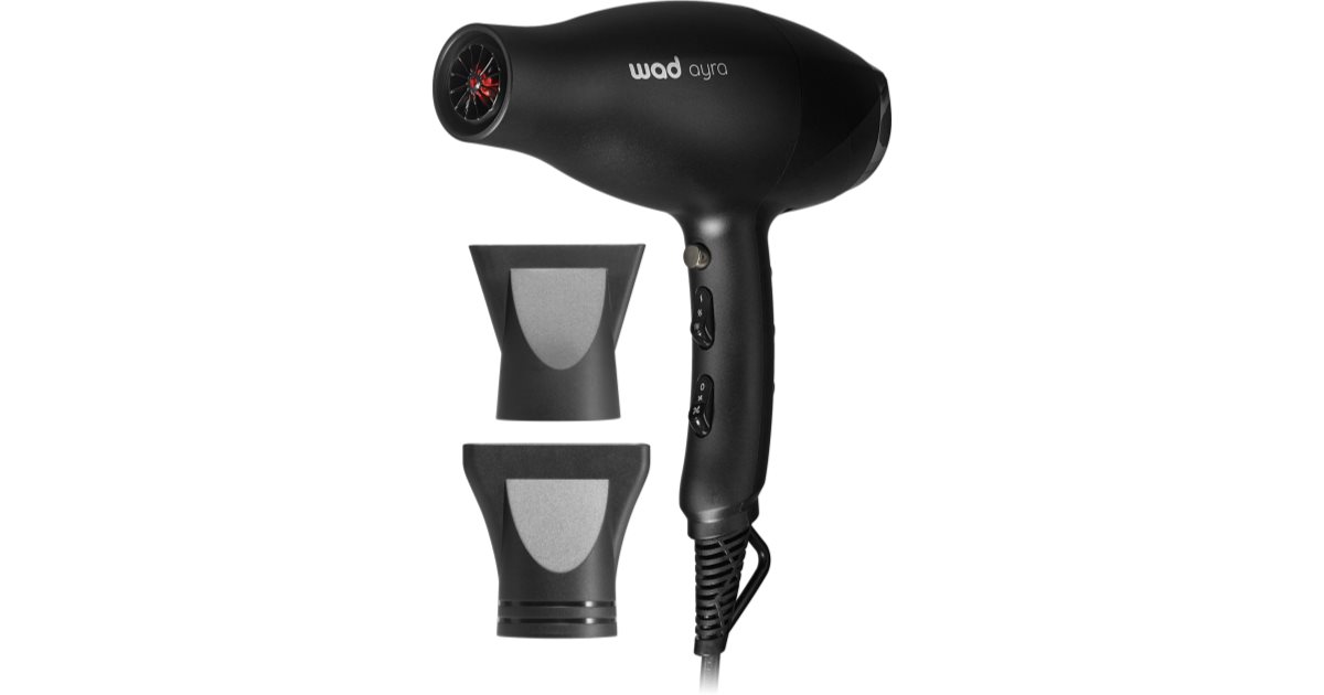 Wad Ayra Dryer Chrome Hair Dryer Black