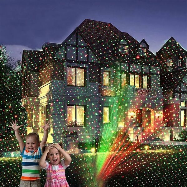 LED Christmas Projector Garden Lights Waterproof Moving Snowflake Landscape Spotlight Decorative Light for Indoor 241029