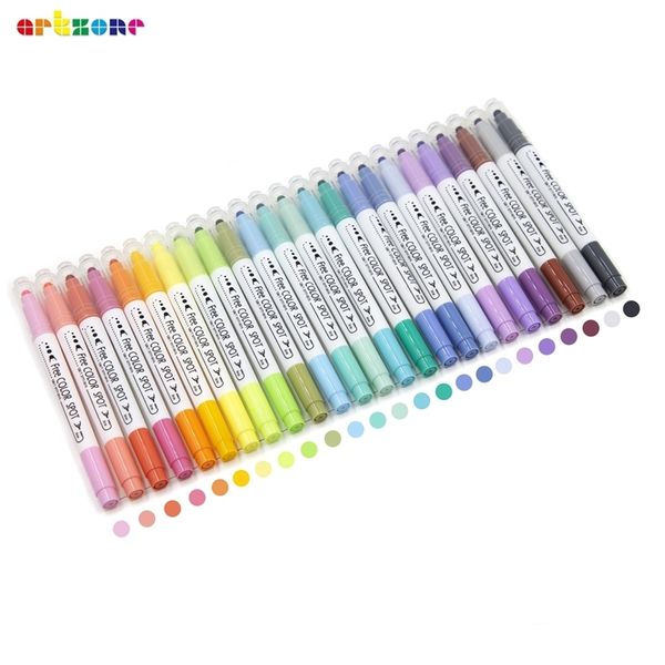 Creative Dot Marker Highlighters Novelty Colored Dotted Art Markers DualTip Journaling Drawing 6 12 24 Colors y241119
