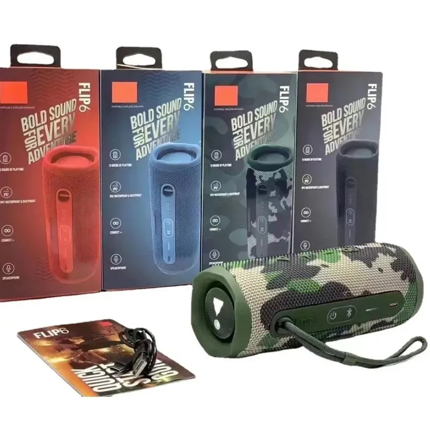 2025FLIP 6 Portable BT Speakers Wireless Mini Speaker Outdoor Waterproof Portable Speakers with Powerful Sound and Deep Bass