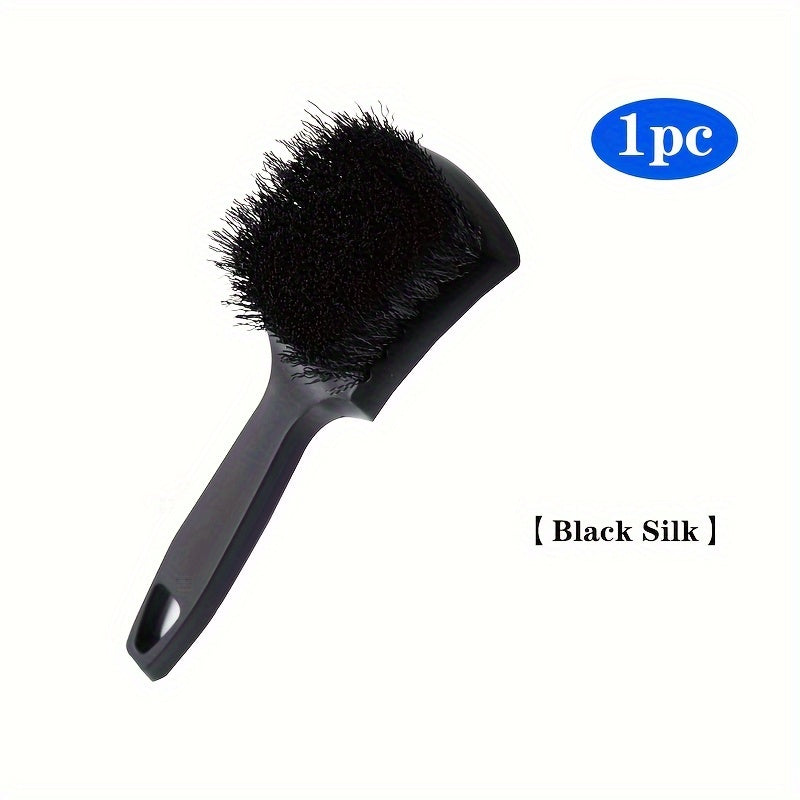 TEMU 1pc Car Tire Brush, Hard Bristle Carpet Cleaning Brush, Floor Mat Scrub Brush, Detail Brush, Floor Tile Cleaning Brush