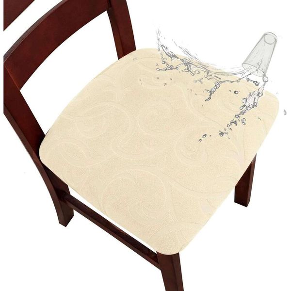 Genina Waterproof Dining 2 Pack Stretch Seat Covers Dinning Room Chair Protector Slipcover for Kitchen, Hotel