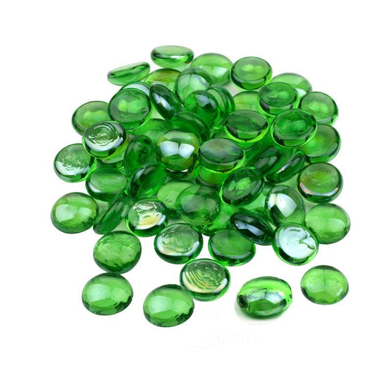 Green Glass Beads Bulk for Vases Flat Marble Beads Multiple Color Choices Aquarium Decor Rocks Floral Stones Decorative Mosaic Glass Gem Pebbles