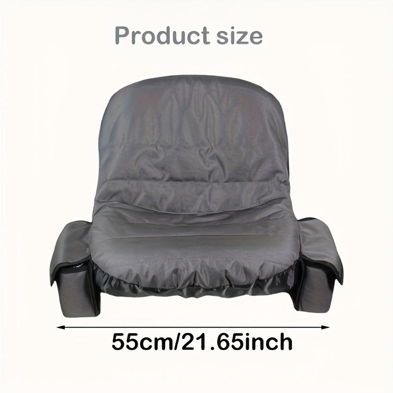 TEMU 600d Oxford Cloth Lawn Mower Seat Cover, Farm Tractor Forklift Sun Protection And Heat Insulation Seat Cushion Cover, With Double Storage Bag