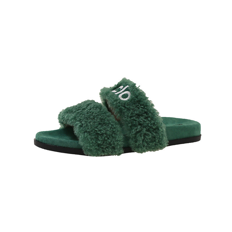 free shipping designer Winter fashionable outerwear fluffy cotton slippers with exquisite patterns size 35-40