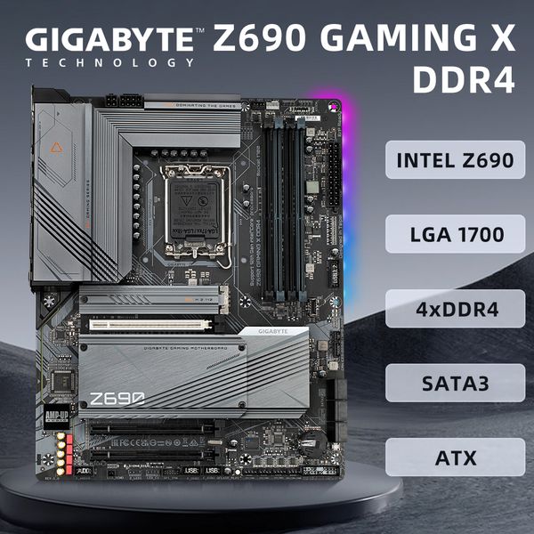 GIGABYTE Z690 GAMING X Intel Used Motherboard LGA1700 socket Intel Z690 Chipset CPU Support i7-12700K 4 x DDR4 Memory 192GB ATX.