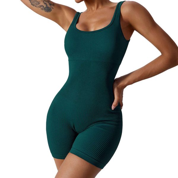 Yoga Clothes High Waist Fitness Leggings Yoga Vest Tight Fitting Jumpsuit Air Back Suit Seamless Jumpsuit Yoga Suit For Women Model Refundab