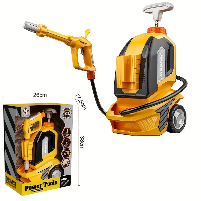 TEMU Kids Power Washer Toy, Kids Car Washer Toys With Towel, Cleaning Set Car Washing Kit, Role Playing Toy Water Gun For Boys, Girl Ages 3+()