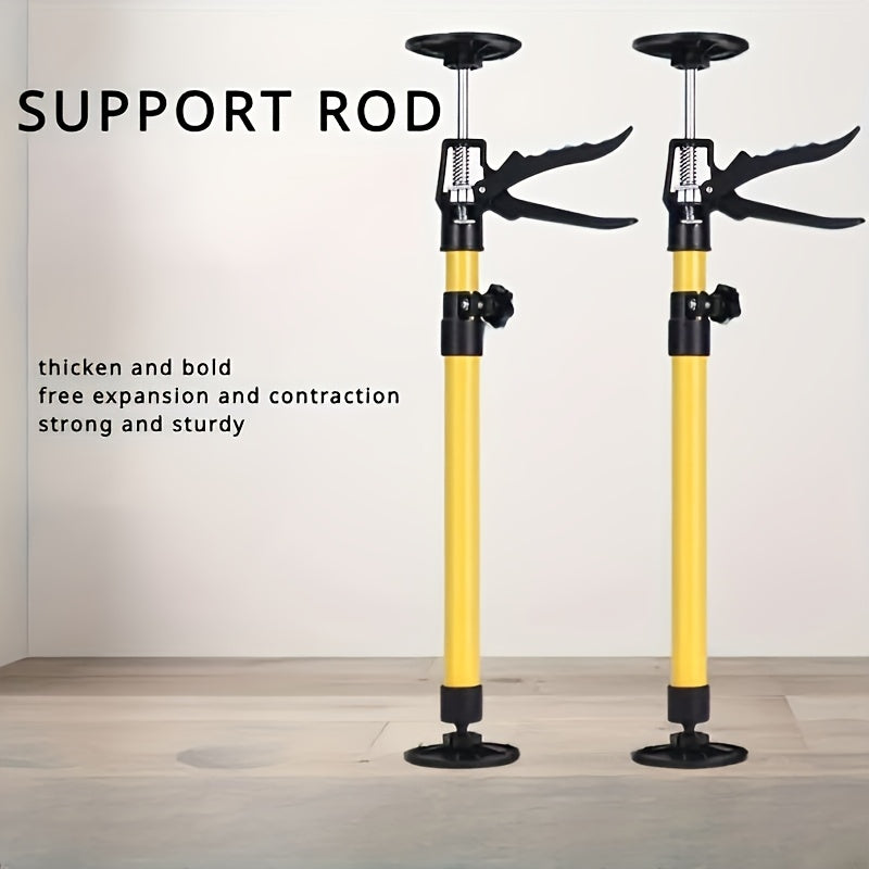 TEMU 2pcs Telescopic Support Rod Abs Metal Adjustable Ladder, 88.18 Lbs Manual Extension System With Anti-slip Steel Joint For Cabinet, Trim Board,