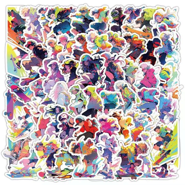 60PCS fashion Skater waterproof PVC for notebook laptop computer wholesale mobile phone box water bottle stickers