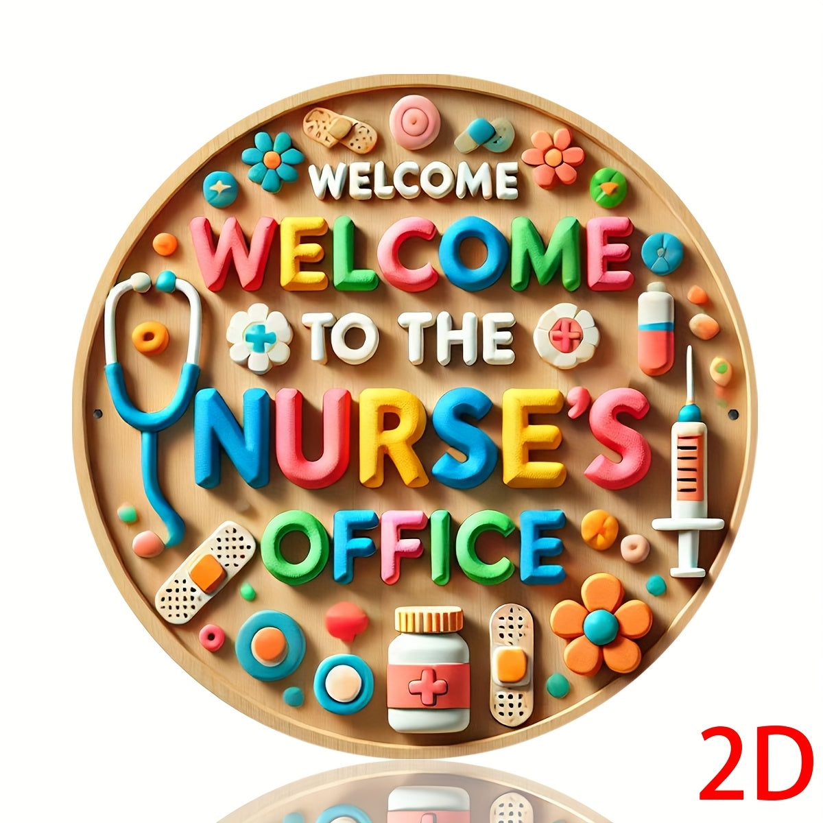 TEMU 2d Flat, 1pc, Vintage Office Metal Aluminum Sign, Rustic Wall Decor With Welcome To The Office And Home, School, Cafe Or Hospital, School Wall