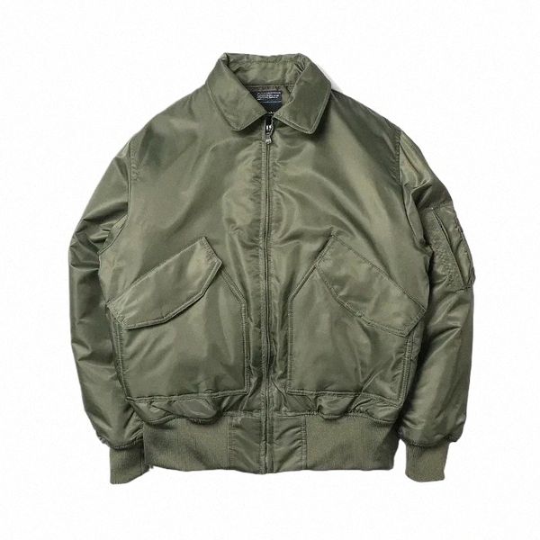 men Lapel Bomber Jacket Cott-padded Jackets Military Baseball Uniform Mens Trend Lg Sleeve Zipper Cardigan Outerwear Coats U4wN#