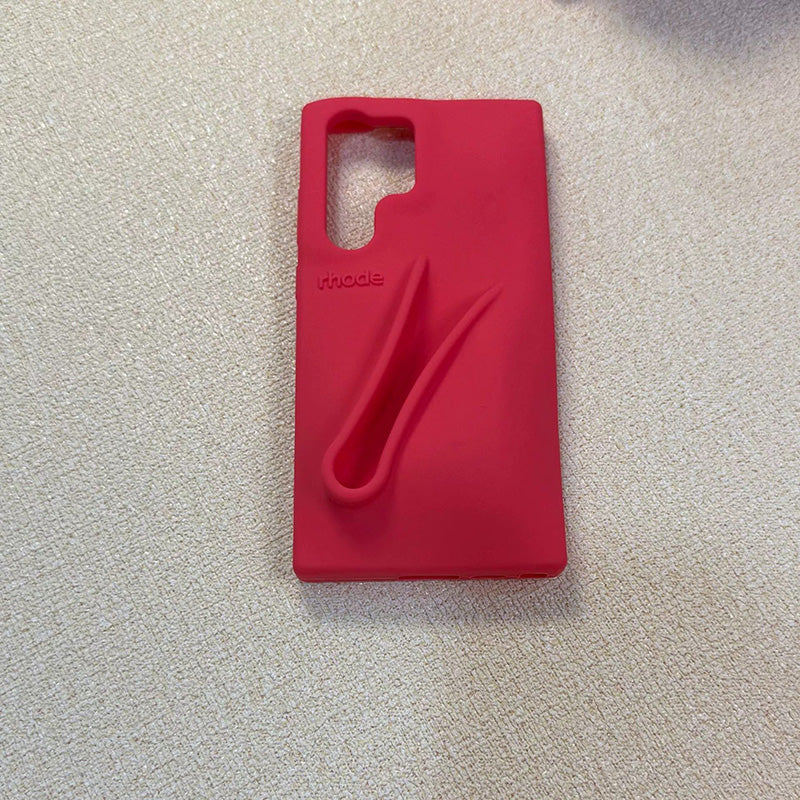 Rhode Lip Gloss Holder Designer Phone Case for Apple iPhone 16 Samsung Galaxy S25 Ultra Luxury 3D Silicone Lipstick Make-up Lip Balm Back Cover Coqu