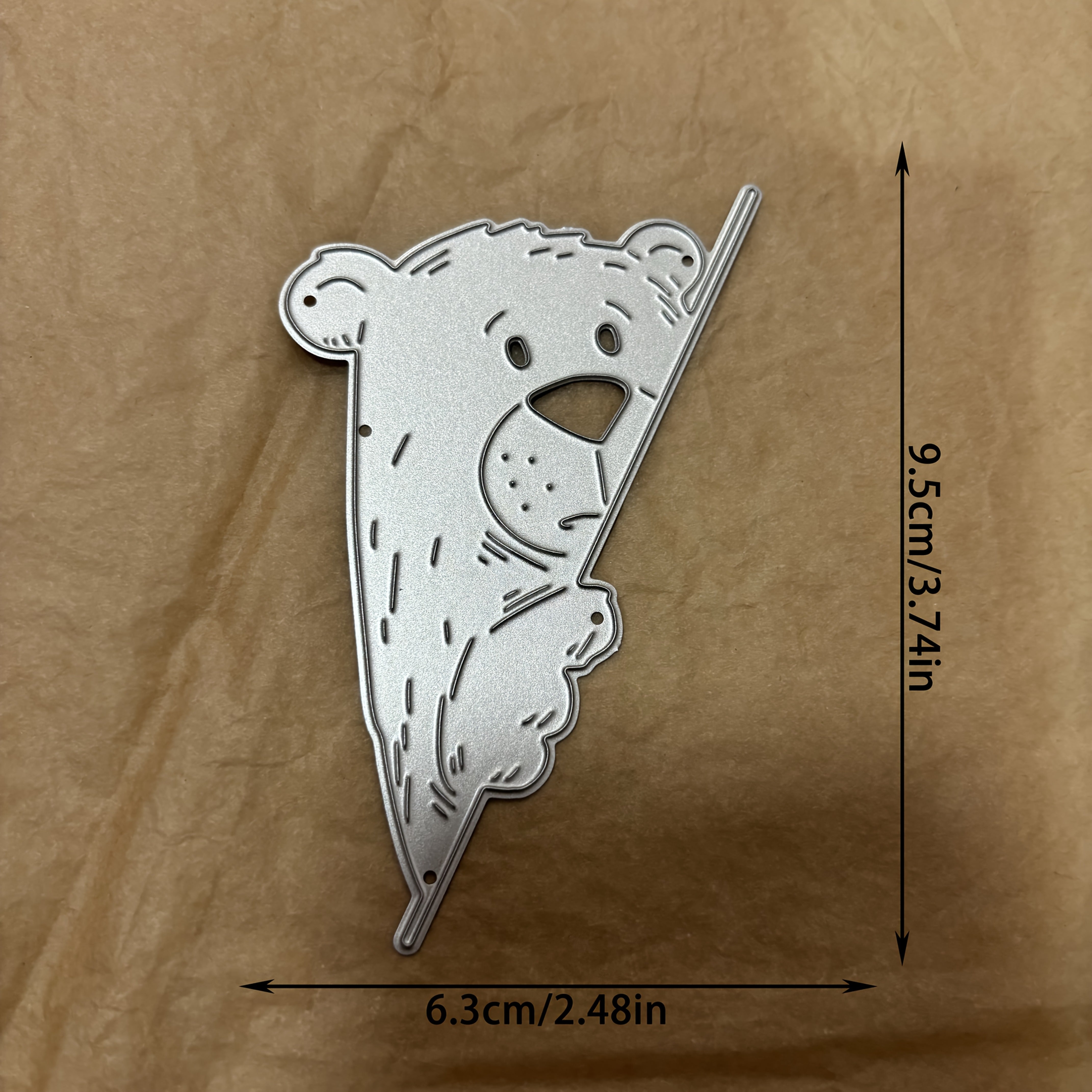 TEMU Metal Original Bear Is Peeking Cutting Stencil Set For Scrapbooking, Diy Cardstock Craft Decorating, Decorative Embossing, Home Tools.