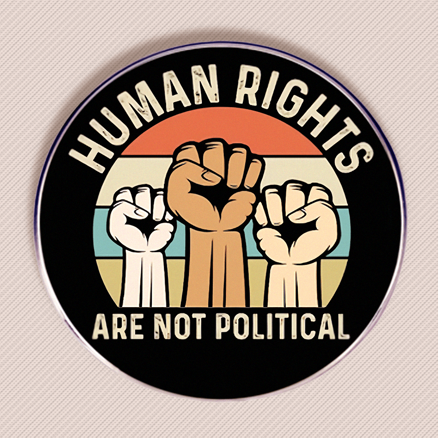 TEMU 1pc " Are Not Political" Brooch Pin, Slogan, Fashionable Versatile Badge For Jackets, Bags, Clothing, Hats, Ideal Gift For , Alloy Material