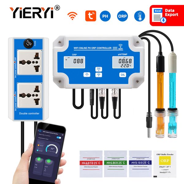 PH Meters Smart WIFI Online Meter PH ORP Temp Aquarium Water Quality Tester Monitor Controller for Swimming Pool Spa Soilless Cultivation 23