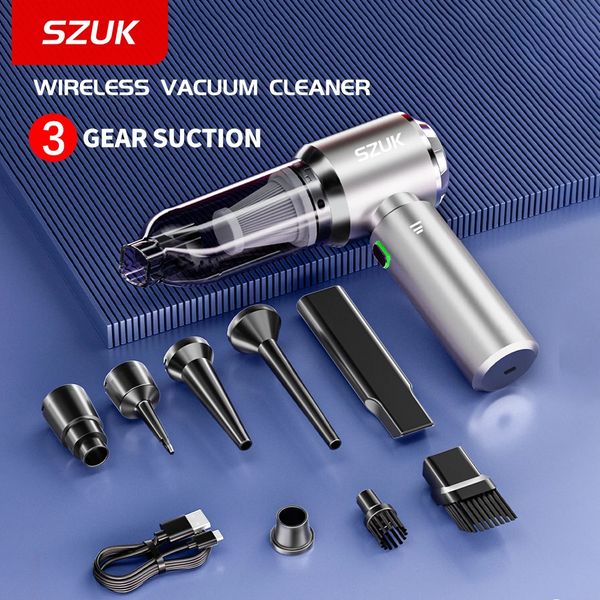 SZUK 985000Pa Wireless Car Vacuum Cleaner Strong Suction Handheld Cleaning Machine Portable Mini for and Home 241115
