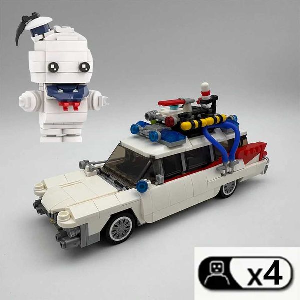Technical Cars City Ghostbusters Ecto-1 Model Building Blocks Creators MOC Movie Vehicle Bricks DIY Education Toys For ChildrenC250206