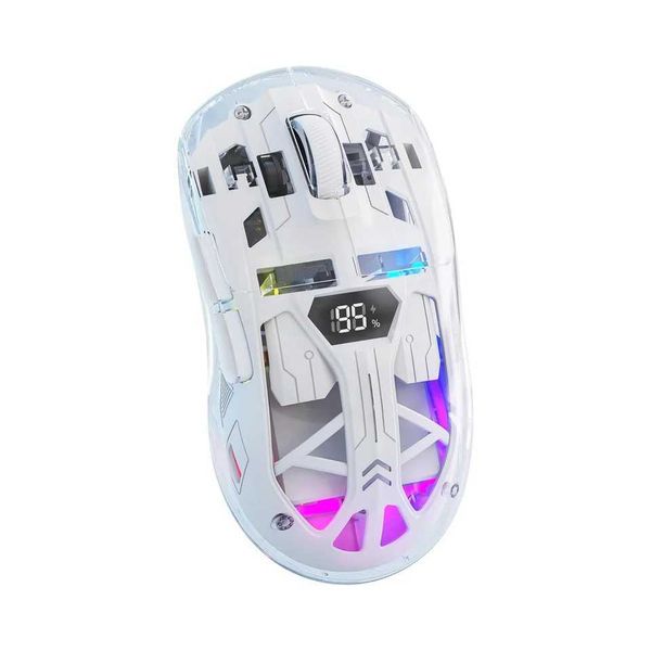 MAMBASNAKE x wolf A2 Transparent Wireless Gaming MouseDual Mode BT 5.0-2.4G PC Gaming M Z250113