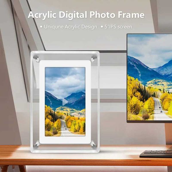 5-inch acrylic digital photo frame advertising machine video player customized video decoration T250118