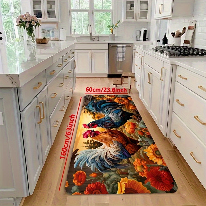 TEMU 1pc Rugs Non Slip Washable, Throw Rug, Anti-fatigue Runner Rug, Floor Mat, Doormat, Living Room Laundry Bathroom Water-absorbing Mat, Area Rug,