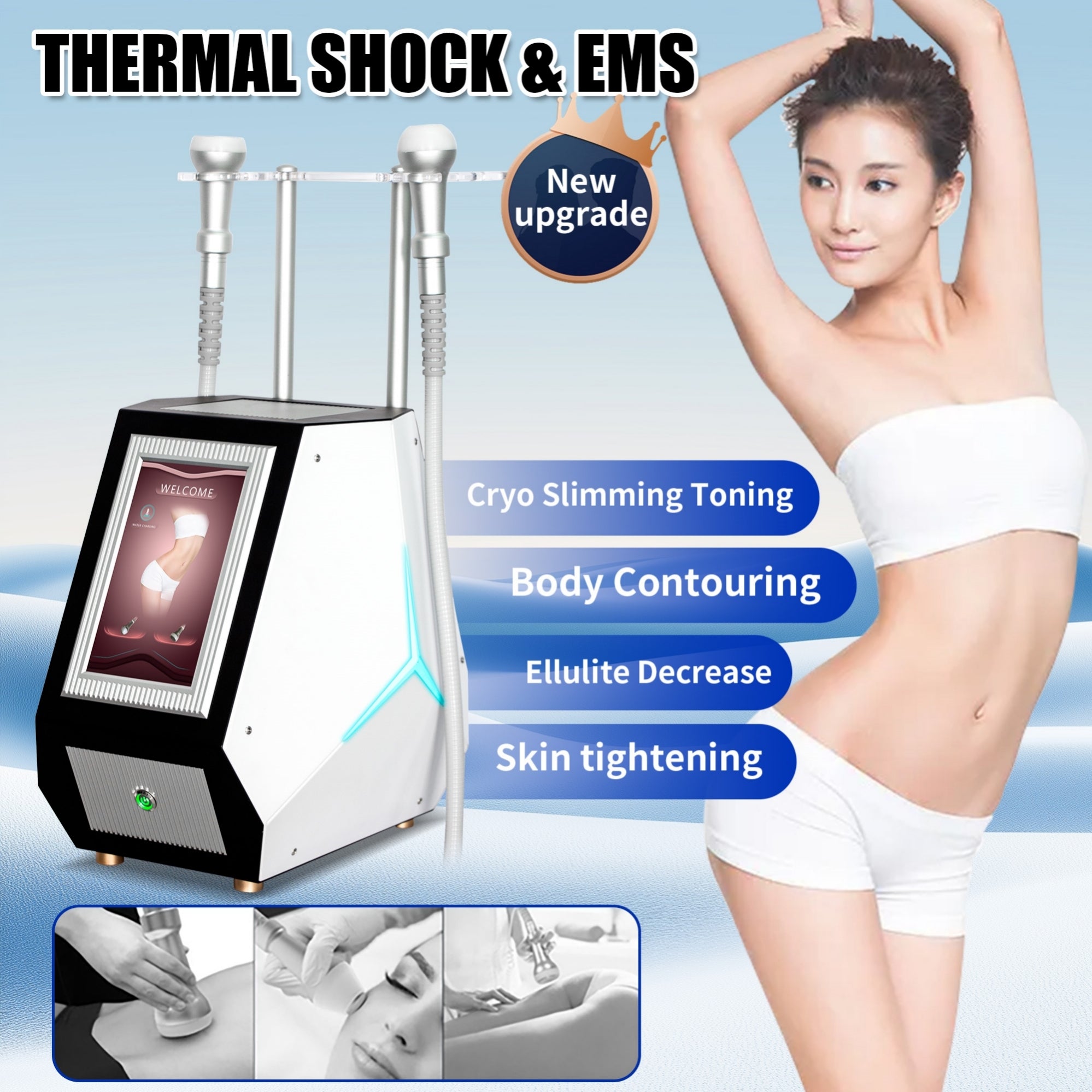 Professional Hot Cold T Shock Beauty Device For Fat Reduction Body Slimming Cellulite Removal and Skin Tightening Suitable for Beauty Salons