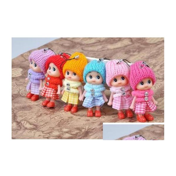 Dolls 8cm Kids Toys Soft Interactive Baby Doll Toy Mini para meninas Gift Hat Hat Beauty Pingente Backpack Pingente Pendentes Faça Kid Mo Dh