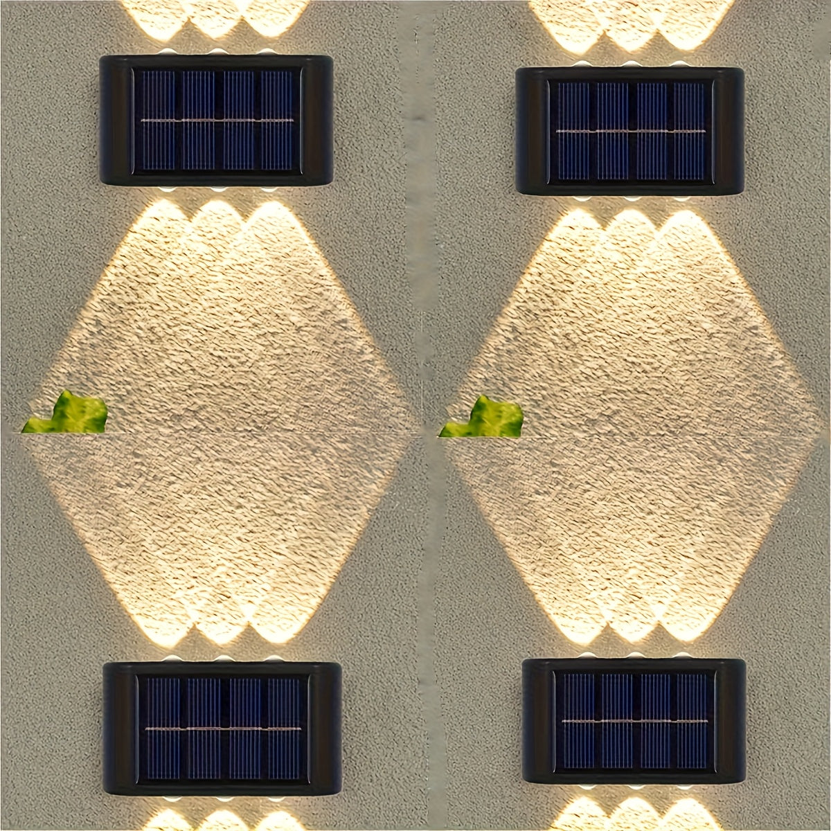 TEMU 4pcs, 6leds Solar Convex Mirror Exterior Wall Light, Ip44 Outdoor Lighting, Outdoor Wall Decorative Light, Household Led Landscape Light,