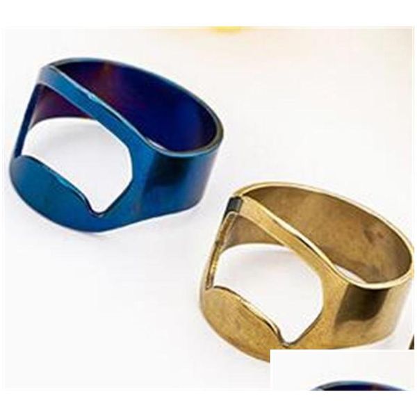 Openers Beer Glass Bottles Openers Stainless Steel Ring Gadgets Home Kitchen Finger Accessories Screwdriver Fashion Simplici Dhgarden Dhnzs