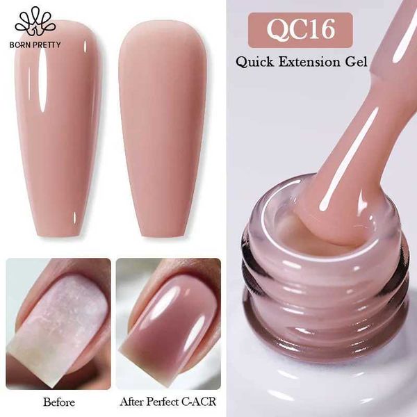 BORN PRETTY Jelly Nude Pink Quick Extension Gel Nail Polish Keep the Nail C-Arc Building the Nail Apex Varnis Semi PermanentM240814