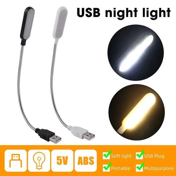 USB book light portable mini night light flexible and bendable reading light suitable for desk lamps PCs laptops X241122