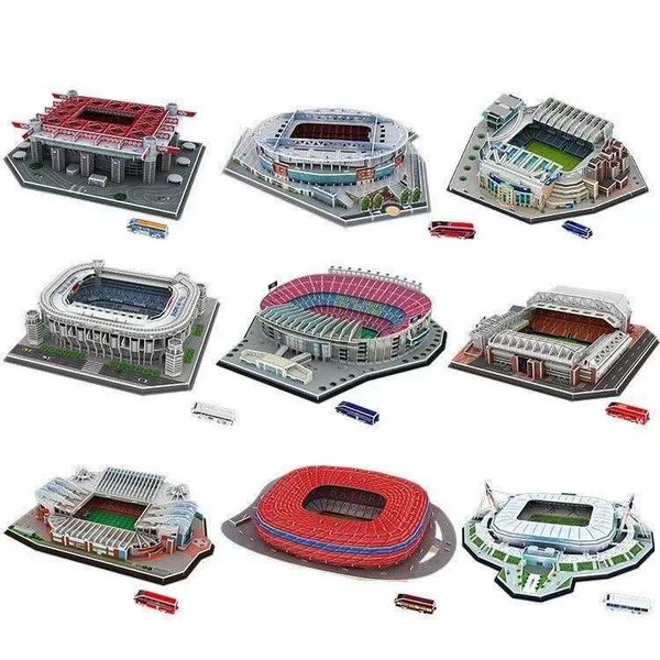 Size Small World Cup field model 3D Bricks Toy Puzzle Football Field Gift Building Toys s