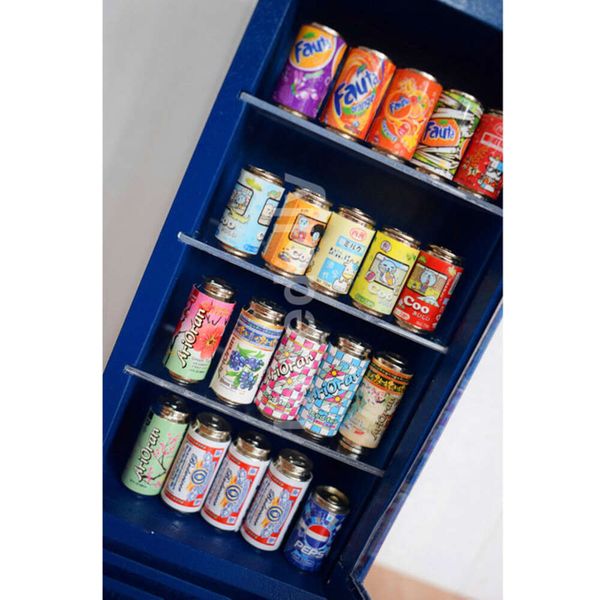 1-12 MINI Dollhouse Miniature Supermarket Store Refrigerator for Pretend Play s Doll Food Drinks Furniture Accessories Toy