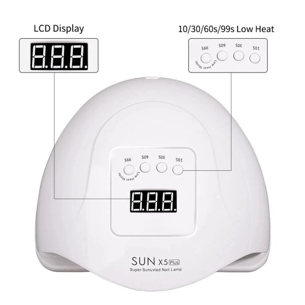 SUN x 5plus 120W Nail Drying Lamp High Power UV Light Gel Polish Manicure Professional LED Nail Lamp Dryer Machine Wholesale