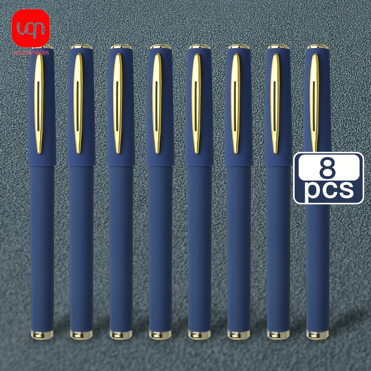 TEMU Wuqiannian Gel Ink Rollerball Pens - Ergonomic Medium Point, Smooth Writing, Comfortable Grip, Long-lasting Blue Ink For Daily Writing &