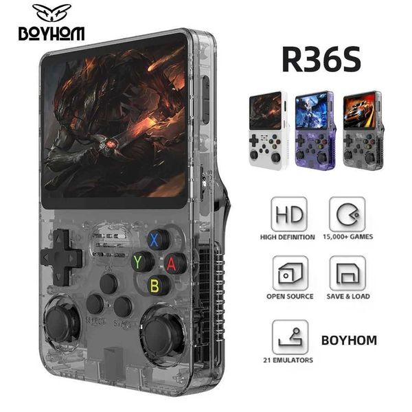 128G R36S Retro Handheld Video Game Console Linux System 3.5 Inch IPS Sn R35s Pro Portable Pocket Video Player 64GB GamesC250212