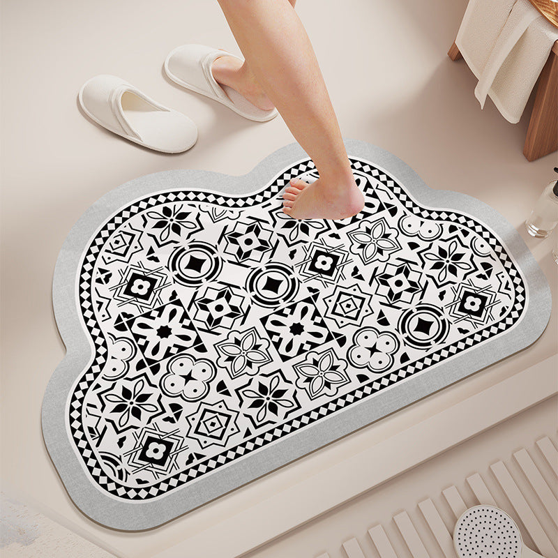 Bathroom Floor Mats Toilet Soft Strong Absorbent Foot Mat Toilet Door Anti-slip Mat Quick-drying Carpet