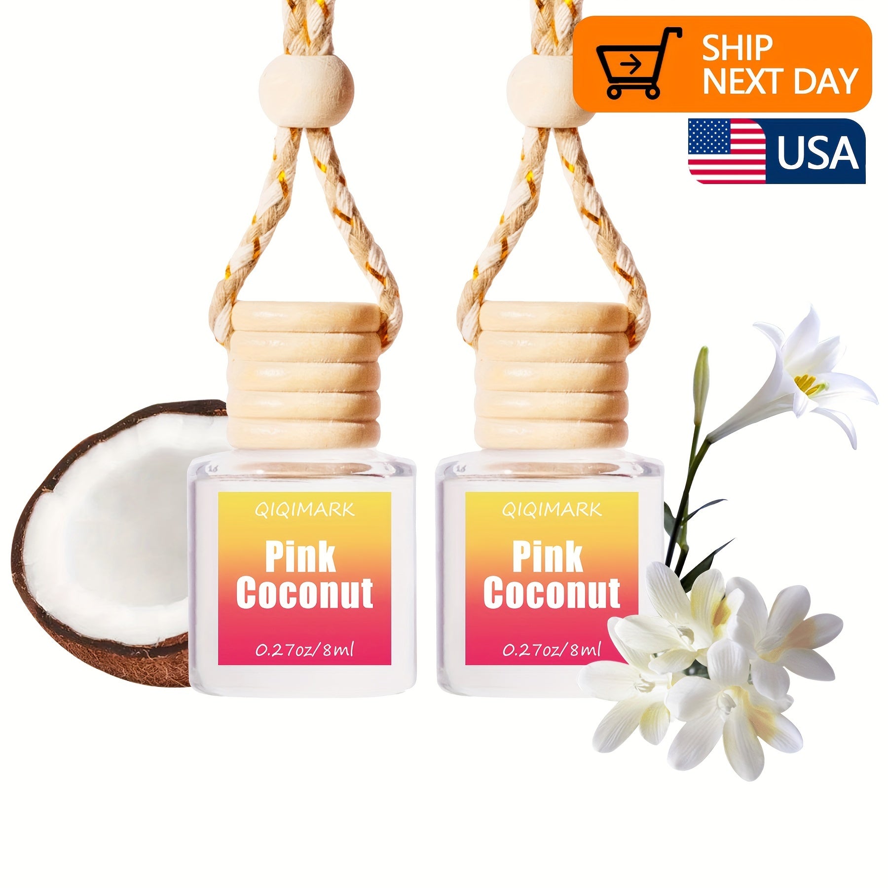 TEMU 2pcs Car Air Hanging Fragrance Oil Diffuser, Car Air Freshener Diffuser For Essential Oils, Scents Fragrance Aromatherapy Automobile Diffuser,