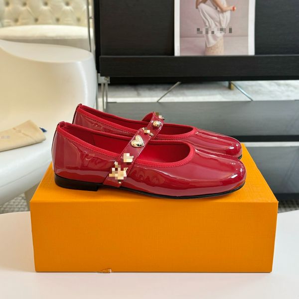 Brand Women's Shoes Feminino Patente de Luxúria Couro genuíno Buckle Mary Jane Sapatos