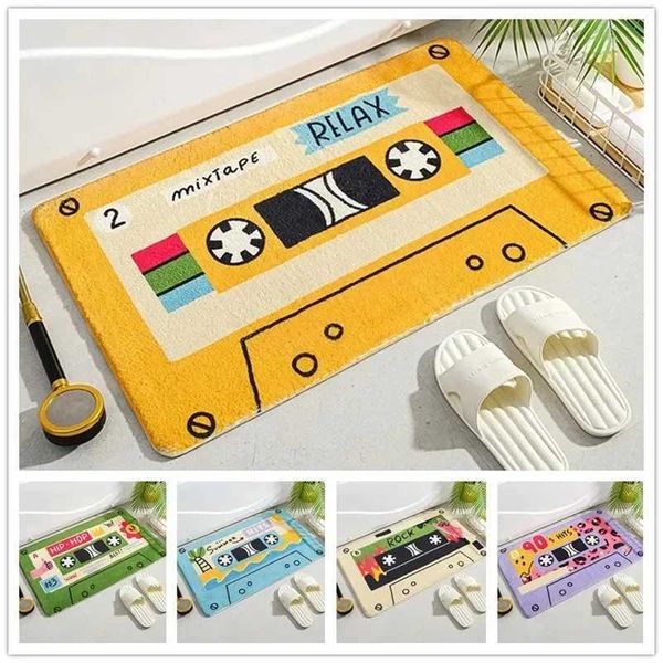 Cassette sic Doormats Retro ic Bath Mat He Rug Non-Slip Carpet Bedro Toilet Bathro Kitchen Mats For Floor Z250211
