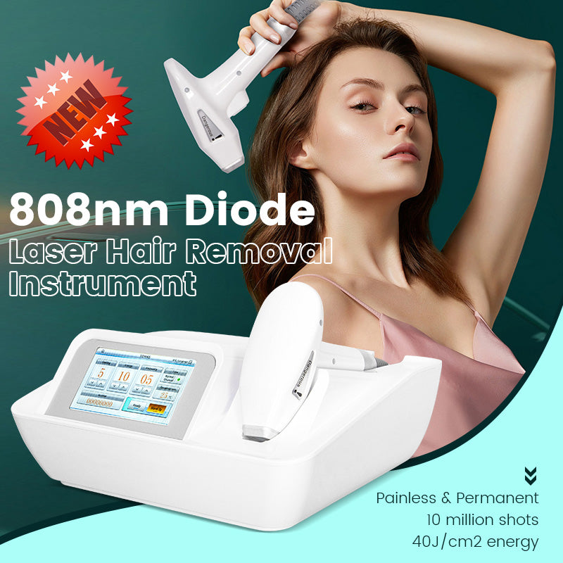 Professional Diode Laser 755 808 1064NM Hair Removal Machine Cooling Head Painless Laser Epilator Face Body Hair Removal Use on Face and Body