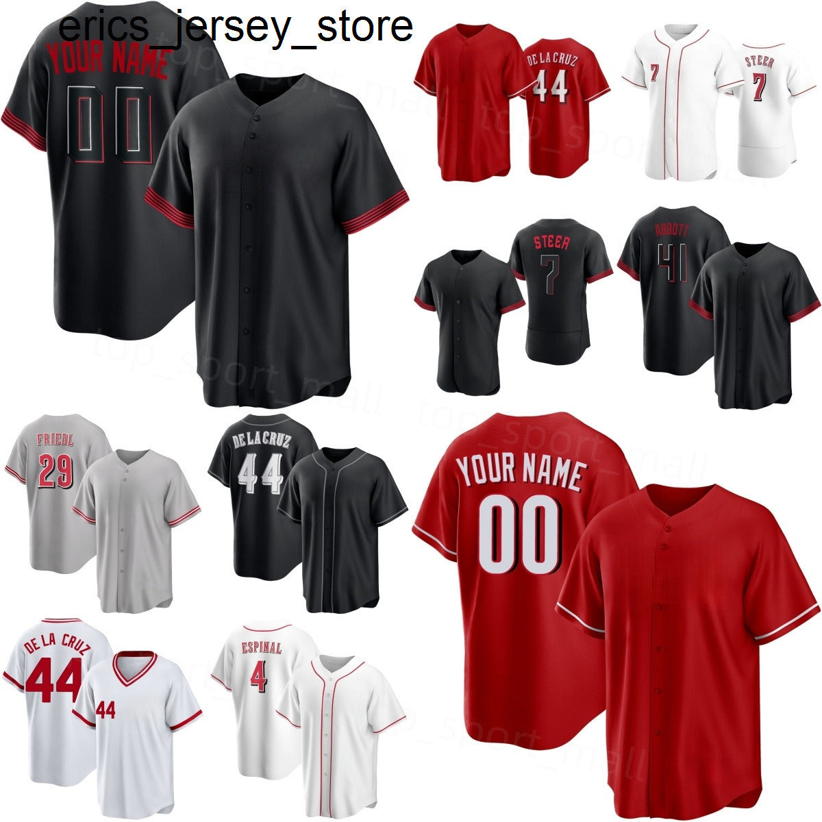 25-26 Baseball 44 Elly De La Cruz Jerseys Men Youth Women 29 TJ Friedl 7 Spencer Steer 9 Matt McLain 2 Gavin Lux 4 Santiago Espinal 77 Rece Hinds Sp