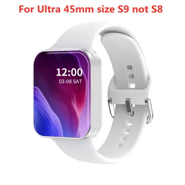 45mm size For Apple watch 49mm Ultra 2 Series 9 iWatch marine strap smart watch sport watch Protective smartwatch cover case