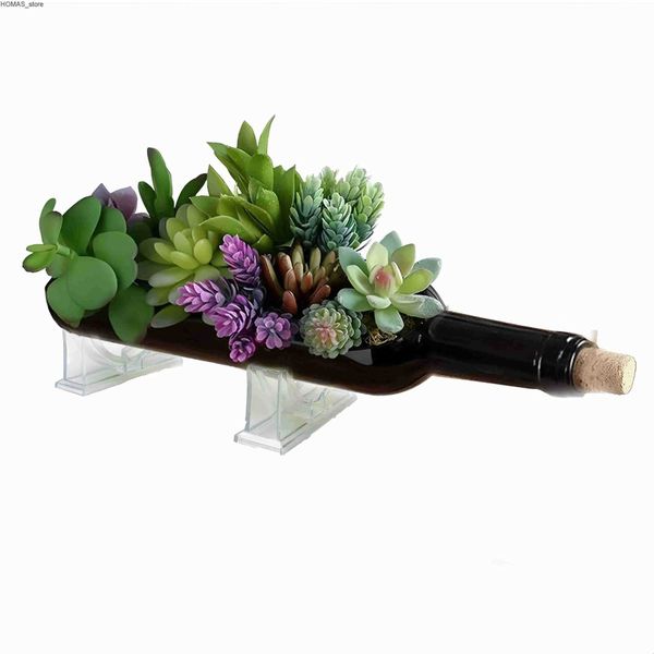 Planters Pots Wine Bottle Planter Vase with StandSucculent Bonsai Planter Pot Glass Vase for Flower-PlantGlass Candle HolderFruit Tray L2409