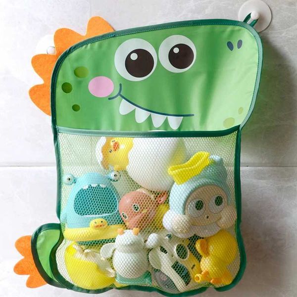 Dinosaur animal baby bath toy organizer childrens Tidy Storage Success bathroom bathtub doll hanging bag basket mesh bag water toy Y250120